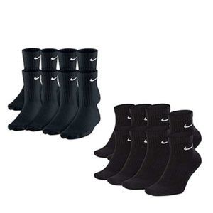 Nike Crew Socks Black Pre-Owned High & Low 8 pairs